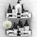 2pcs etagere salle de bain etagere douche inox douche serviteur douche rangement organiseur sans vis ...