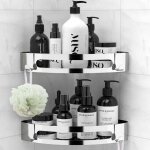 2pcs etagere salle de bain etagere douche inox douche serviteur douche rangement organiseur sans vis ...