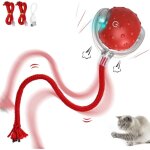 2pcs jouet interactif pour chat - boule �lectrique automatique rechargeable, mouvement irr�gulier, stimule ...