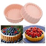 2pcs moule � g�teau rond en silicone antiadh�sif, moule � gateau charlotte moule en silicone rond pour ...