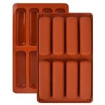 2pcs moules en silicone pour barres  crales, barres energtiques rectangulaires 8 cavits moule anti ...