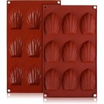 2pcs moule silicone classique 9 cavits, 2pcs plaques moule pour chocolat, muffin (brun)