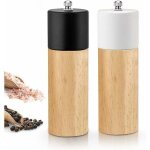 2pcs moulin � poivre et sel manuel avec meule en c�ramique r�glable - set poivrier & sali�re, salieres ...