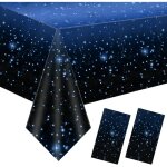 2pcs nappe � ciel etoil�, 137x274cm rectangulaire nappe, nappes de f�te, nappe imperm�able plastique ...