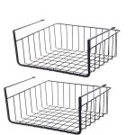2pcs organisateur panier suspendu, panier etagre suspendu sous etagre panier de rangement pour placards ...