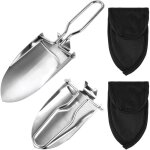 2pcs outils de jardinage, pelle de jardin en acier inoxydable, transplantoirs de jardinage avec 2 pochettes ...