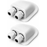 2pcs passe - toit ip68 presse - toupe solaire tanche botier d'entre de cble double rsistant aux ...