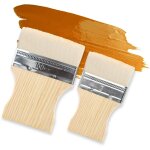 2pcs pinceau en soie pour vitrifier ou vernir, paddle pinceau de fond plat pinceau en latex lasure peinture ...