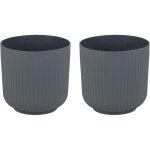 2pcs pot de fleur exterieur rond ?32 cm, cache pot plante interieur en plastique auto - arrosants avec ...