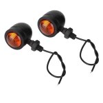 2pcs r�tro m�tal moto clignotants indicateurs lampe