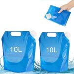 2pcs sac d'eau pliable eau, bidon d'eau poche d'eau portable, 10l r�servoir d'eau pliable pour camping ...