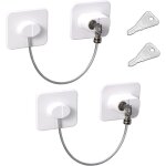 2pcs securite fenetre enfant, securite fenetre, serrures de porte du r�frig�rateur bloque porte placard ...