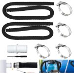 2pcs tuyau piscine 32mm, tuyau aspirateur piscine avec 4 colliers serrage m�talliques, adapt� � une vari�t� ...