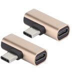 2pcs typec convertisseur r�partiteur double 2 en 1 vers casque usb chargeur audio adaptateur or (or)