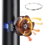 2pcs ventilateur de po�le � bois 5 pales support de ventilateur de br�leur � b�ches 180� rotation magn�tique ...