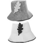 2pices chapeaux de sauna feutre lot de chapeaux de unisexes protection et humidit accessoire pour sances ...