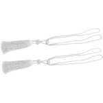2pi�ces embrasses de rideaux corde avec pompons tiss�s attaches d�coratives sans perforation pour fen�tres ...