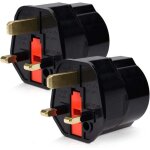 2x adaptateur prise anglaise - type g - fiche france vers royaume - uni - prise compact pour voyage - ...