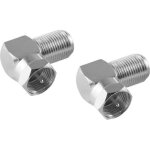 2x adaptateur tv sat coud� (adaptateur d'antenne sat coud� � 90 d�gr�s) (coupleur f coaxial vers fiche ...