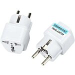 [jamais utilis�] 2x adaptateur universel secteur us / uk / chine vers europe (eu) / france (fr) prise ...