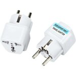2x adaptateur universel secteur us / uk / chine vers europe (eu) / france (fr) prise �lectrique avec ...