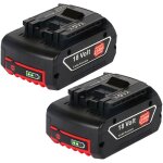 2x batterie pour bosch 18v 5. 0ah - compatible gdr, gds, gks, gsr 2607336092, 2607336236 2607336170, ...