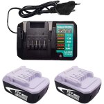 2x batterie & chargeur pour makita bl1813g 18v 3, 0ah bl1815g bl1820g bl1840g hp457d df457d dk18041 dk18015 ...