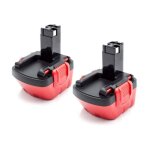 Vhbw - 2x batteries outillage (1500 mah, nimh, 12 v) remplacement pourr bosch bat049, bat045, bat046, ...