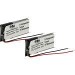 Vhbw - 2x batterie remplacement pour jbl gsp051230 pour casque audio, �couteurs sans fil (140mah, 3, ...