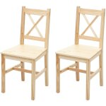 Jamais utilis] 2x chaise de salle  manger hhg 467, style rustique - cottage, en bois massif, bois de ...