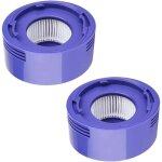 2x filtre hepa de remplacement pour moteur d'aspirateur compatible avec dyson v7, v8, violet & blanc