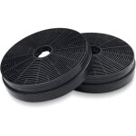 Basetbl - 2x filtre hotte aspirante, 175 mm filtre  charbon actif extracteur de cuisine recyclage air ...