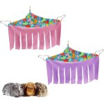 2x hamac d'angle avec �cran pour cochon d'inde rose violet