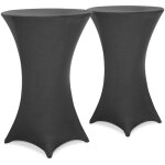 2x housses de table de bar bistrot ronde nappe mange debout protection table de cocktail tissu stretch ...
