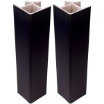 2x jonction de plinthe 90� en pvc connecteur socle cuisine raccord profil, hauteur 150mm finition noir ...