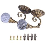 2x m�tal cristal verre rideau retenue mur fen�tre draperie embrasse crochets cintre bronze fonc�