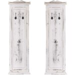 Hhg - jamais utilis] 2x patre, portemanteau, vestiaire ouvert, 28x3, 5x109cm, shabby, vintage, blanc ...