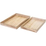Hhg - jamais utilis�] 2x plateau de service t285, style shabby, brun nature