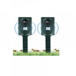 2x r�pulsif chat jardin � ultrasons, r�pulsif chats avec piquet au sol pr�venir les chiens et les chats, ...