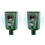 2x rpulsif chat ultrason, effaroucheur oiseaux exterieur, dtecteur de mouvement rglable, repulsif ...