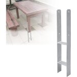 2x support de poteau ancres en h support de poteau ancre de poteau sabot de sol 600mm ancre 91mm - einfeben ...
