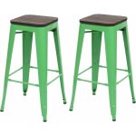 Hegele - jamais utilis] 2x tabouret de bar hhg - 392 avec sige en bois, chaise bar, comptoir, style ...