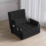 3 en 1 fauteuil lit convertible avec fonction lit, canap� - lit, fauteuil de relaxation avec accoudoirs ...