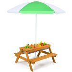 3 en 1 table de pique - nique enfants avec parasol amovible, table de jardin avec plateau amovible, 2 ... 3 en 1 table de pique - nique enfants avec parasol amovible, table de jardin avec plateau amovible, 2 ...