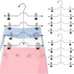 3 cintres � pantalons, cintres � pinces avec pinces antid�rapantes r�glables, cintres � pantalons peu ...