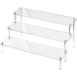 3 niveaux acrylique pr�sentoir, vitrine figurine, organisateur de parfum, �tag�re transparente pour figurines, ...