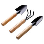 3 outils jardin mini pelle r�teau b�che manche bois pot int�rieur