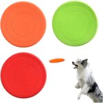 3 packs frisbees pour chien soucoupes paoutchouc naturel, frisbee jouet en caoutchouc, non toxique rubber ...
