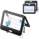 3 paquets porte badge avec f�tres double face �tui horizontal en plastique dur pochette de protection ...