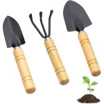 3 pcs ensemble mini - outils de jardinage, comprend une b�che, un r�teau � griffes et une pelle pour ...